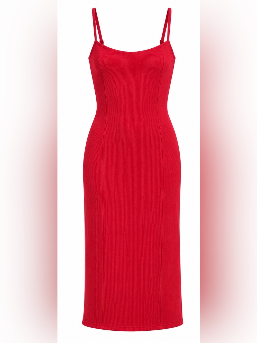 NWT Socialite Sasha Knit Midi Dress Red Size L